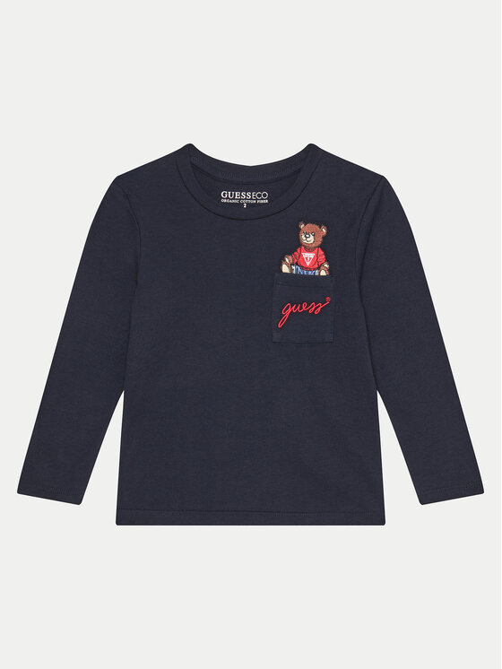 Guess Bluzka N4BI06 I3Z14 Granatowy Regular Fit