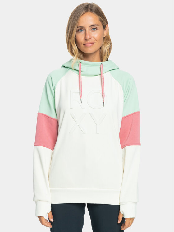 Roxy Bluza Liberty Hoodie Otlr ERJFT04711 Écru Regular Fit
