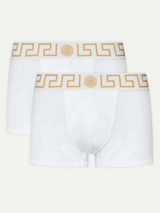 Versace Komplet 2 par bokserek AU10181 1A10011 Biały