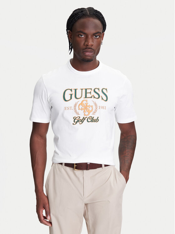 Guess T-Shirt M5YI22 K8FQ4 Biały Regular Fit