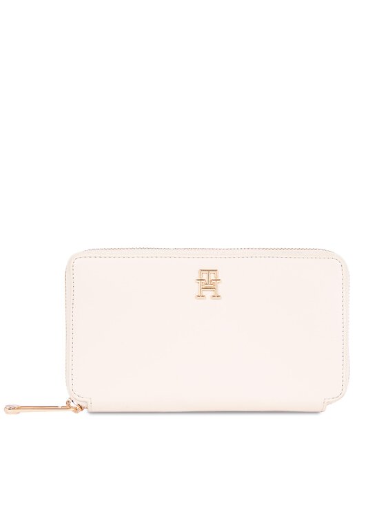 Tommy Hilfiger Duży Portfel Damski Iconic Tommy Large Za AW0AW16009 Écru