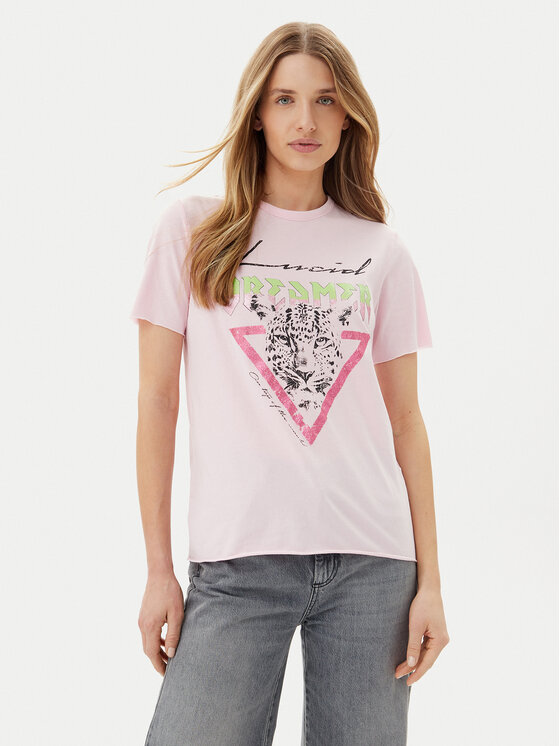 ONLY T-Shirt Lucy 15307412 Różowy Regular Fit