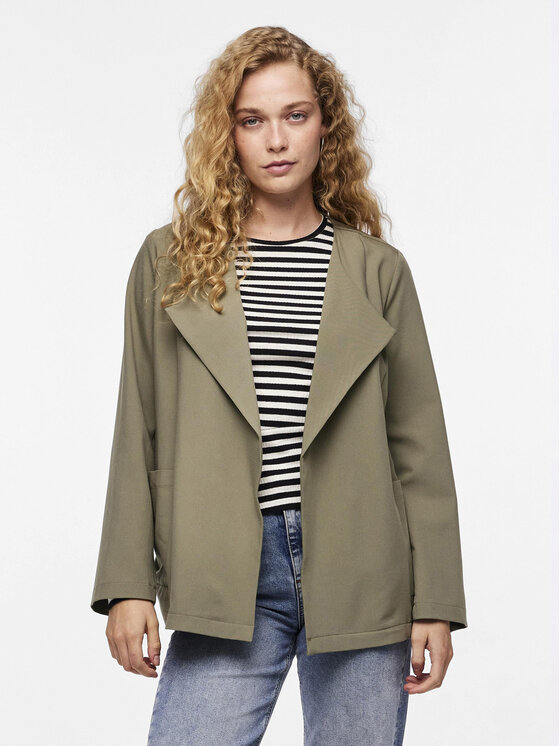 Pieces Marynarka Bosella 17146550 Zielony Regular Fit