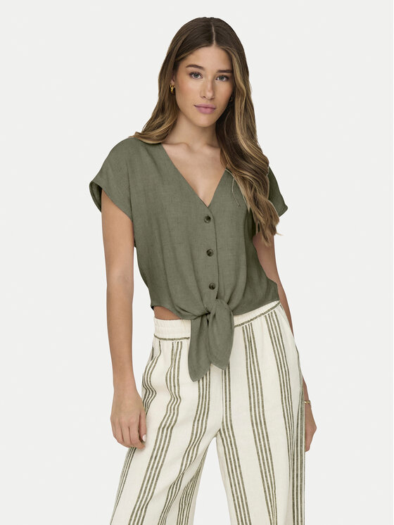 ONLY Koszula Siesta 15322270 Zielony Regular Fit