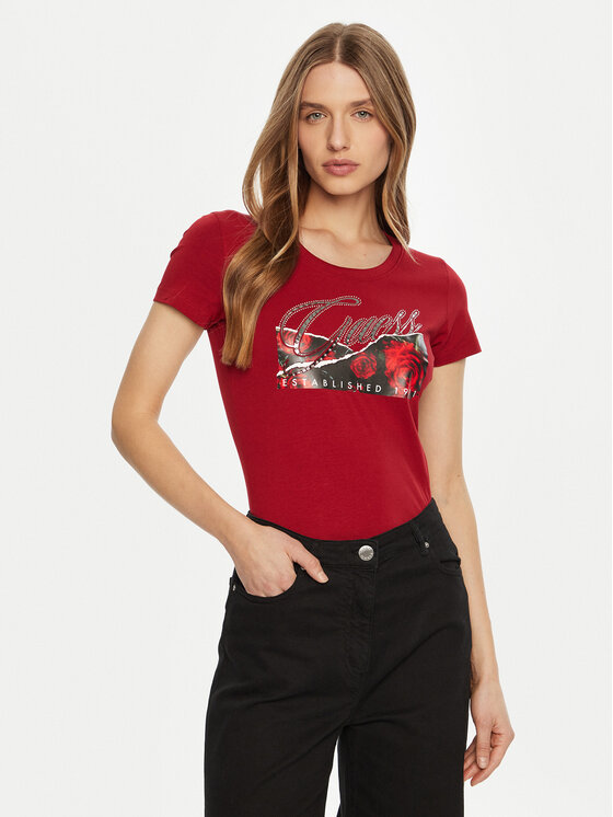 Guess T-Shirt W5RI03 J1314 Czerwony Regular Fit