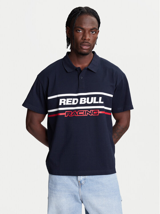 Pepe Jeans Polo Red Bull Racing Moto Panel RM540017 Granatowy Regular Fit