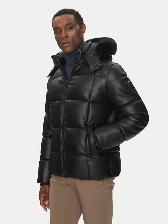 Guess Kurtka zimowa M4BL33 WGJB0 Czarny Regular Fit