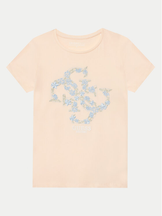 Guess T-Shirt J5GI02 K6YW4 Różowy Regular Fit