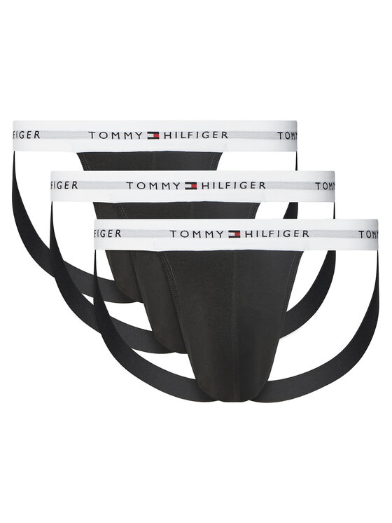 Tommy Hilfiger Komplet 3 par slipów Jock Strap UM0UM03377 Czarny