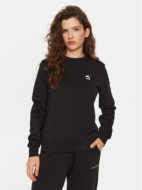 KARL LAGERFELD Bluza A1W20014 Czarny Regular Fit