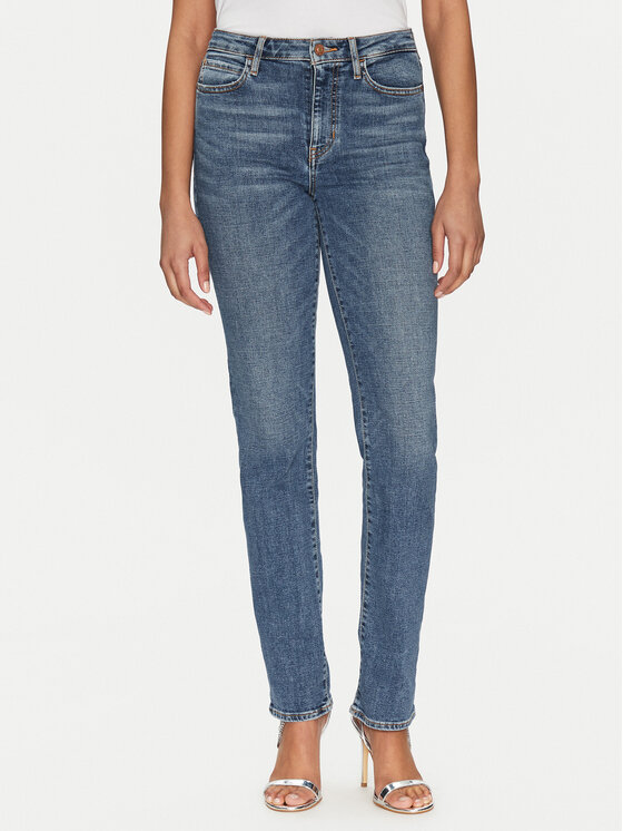 Guess Jeansy WBGA08 D4LT0 Niebieski Straight Fit