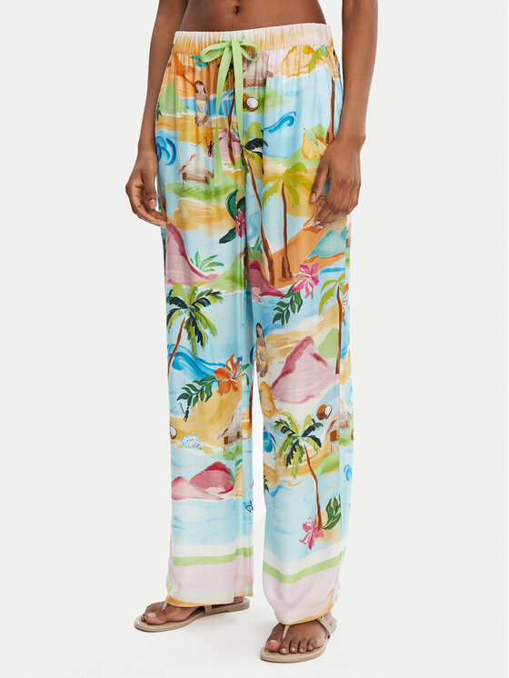 Seafolly Spodnie materiałowe South Pacific 55400-PA Kolorowy Relaxed Fit