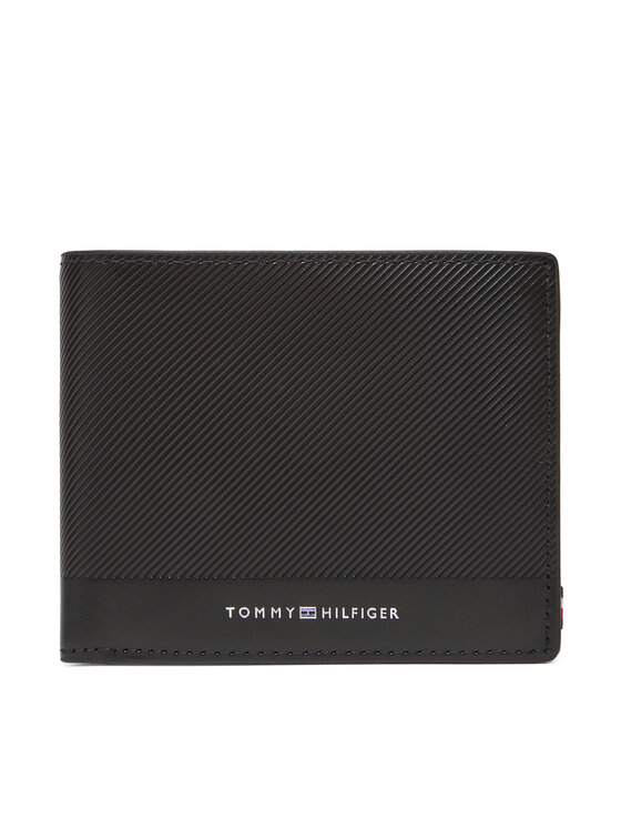 Tommy Hilfiger Duży Portfel Męski Th Foundation Cc And Coin AM0AM13508 Czarny