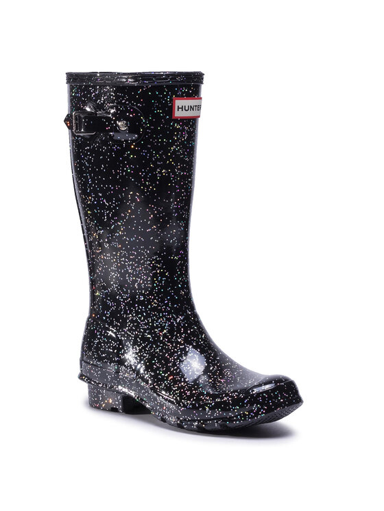 Hunter Kalosze Org Kids Giant Glitter Boots JFT6075RGT Czarny
