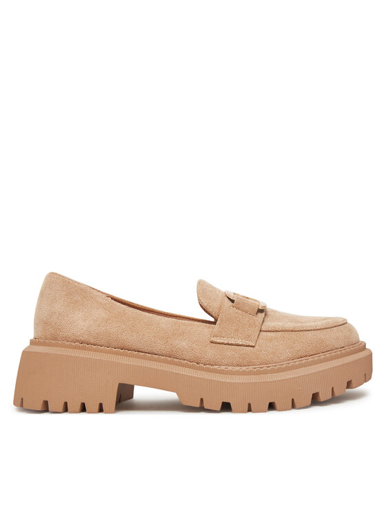 DeeZee Loafersy LE601-5 Beżowy