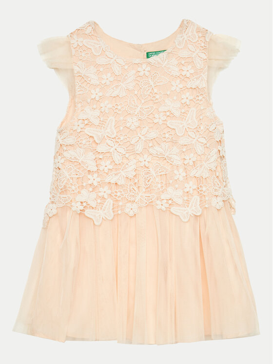 United Colors Of Benetton Sukienka codzienna 40WMGV01R Różowy Regular Fit