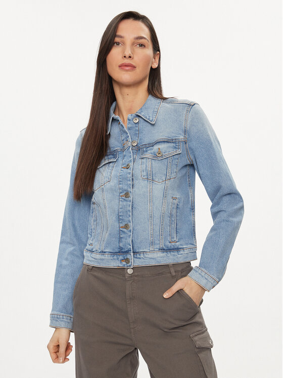 United Colors Of Benetton Kurtka jeansowa 21TBDN00N Niebieski Regular Fit