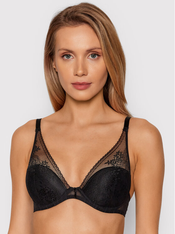 Passionata Biustonosz z fiszbiną Maddie P47H20 Czarny