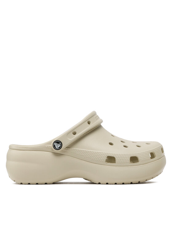 Crocs Klapki Classic Platform Clog W 206750 Beżowy