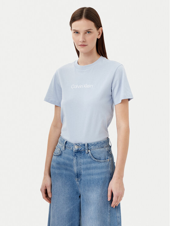 Calvin Klein T-Shirt Hero Logo K20K205448 Niebieski Regular Fit