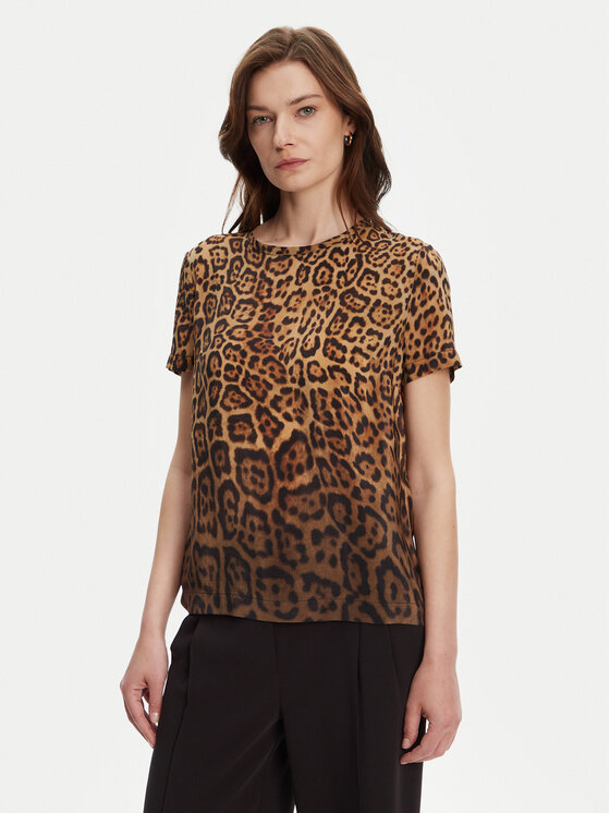 Guess Bluzka 5YGH29 7320A Brązowy Regular Fit