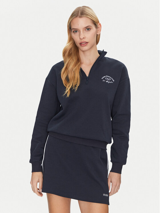 Guess Bluza V5GQ06 KCS01 Granatowy Regular Fit