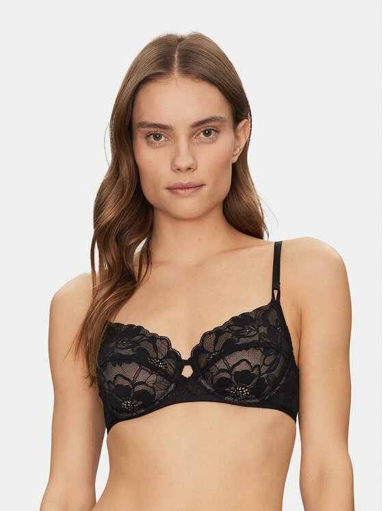 Hunkemöller Biustonosz z fiszbiną Sophia 300458 Czarny