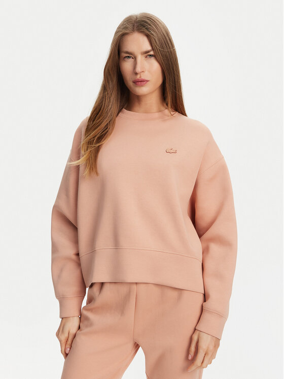 Lacoste Bluza SF5614 Pomarańczowy Oversize