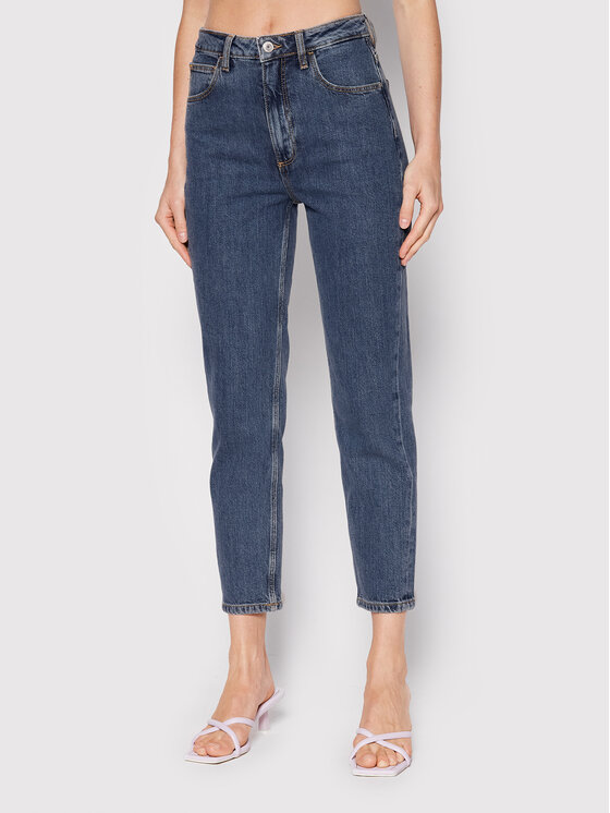 Guess Jeansy W2YA21 D4NH5 Niebieski Mom Fit