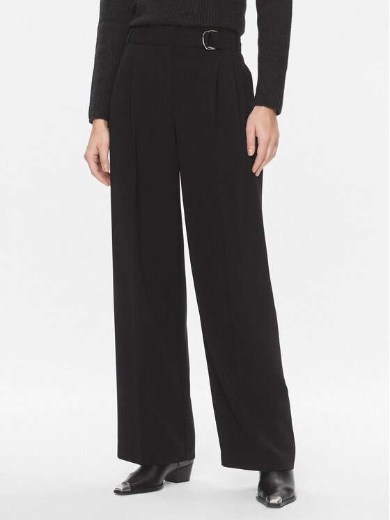 Boss Spodnie materiałowe Tapiana 50479405 Czarny Relaxed Fit