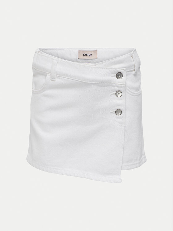Kids ONLY Spódnica jeansowa Jenny 15295800 Biały Regular Fit