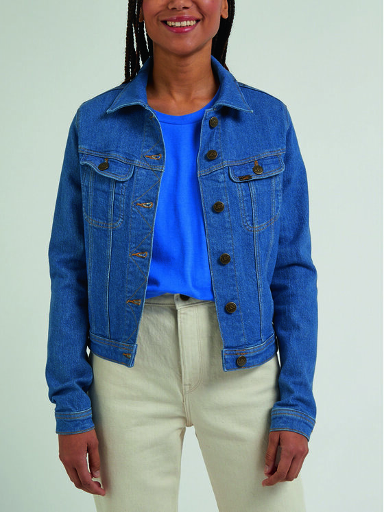 Lee Kurtka jeansowa Rider L54MGWB01 112330459 Niebieski Regular Fit
