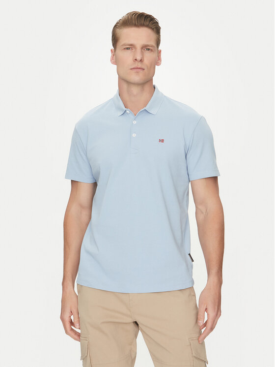 Napapijri Polo Ealis NP0A4H8B Błękitny Regular Fit