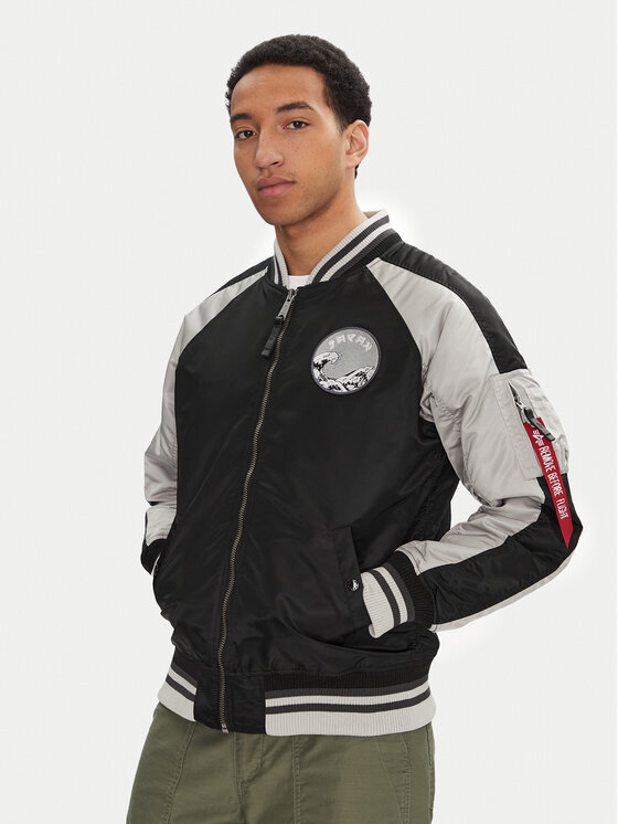 Alpha Industries Kurtka bomber Japan Warrior Souvenir 146101 Czarny Regular Fit