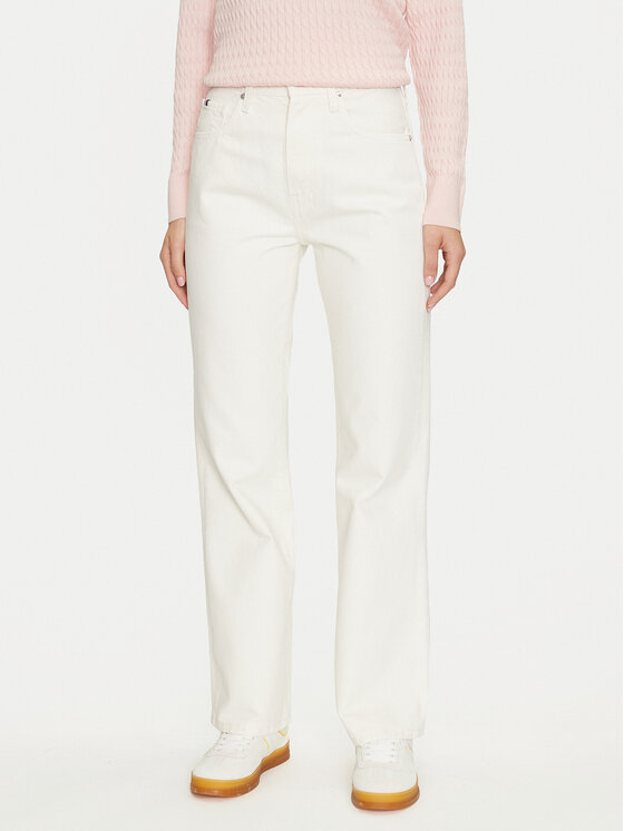 Tommy Hilfiger Jeansy WW0WW42194 Écru Relaxed Fit
