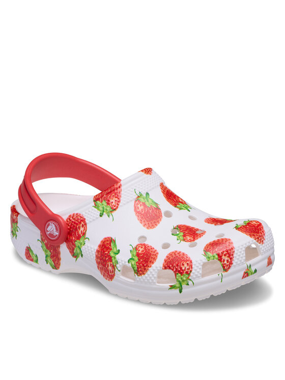 Crocs Klapki Kids’ Classic Fresh Fruits Clog 211020 Biały