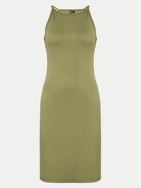 Pieces Sukienka dzianinowa Ostina 17124786 Zielony Slim Fit