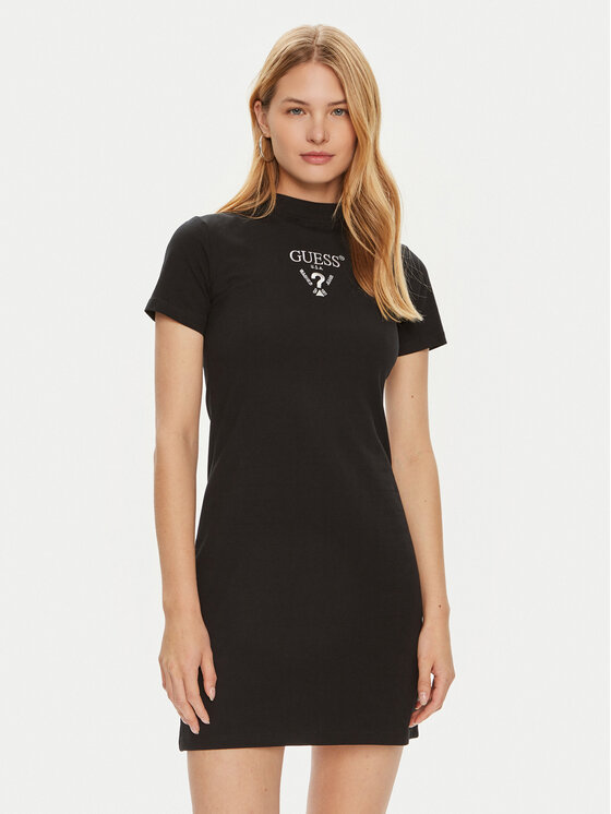 Guess Sukienka codzienna V4YK02 KCDH1 Czarny Regular Fit