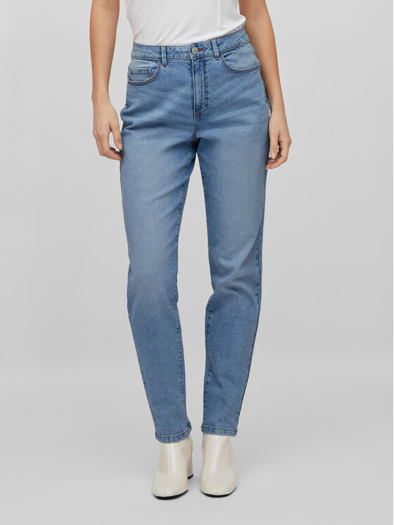 Vila Jeansy Naomi 14080230 Niebieski Mom Fit