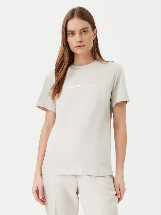 Calvin Klein T-Shirt Hero Logo K20K205448 Szary Regular Fit