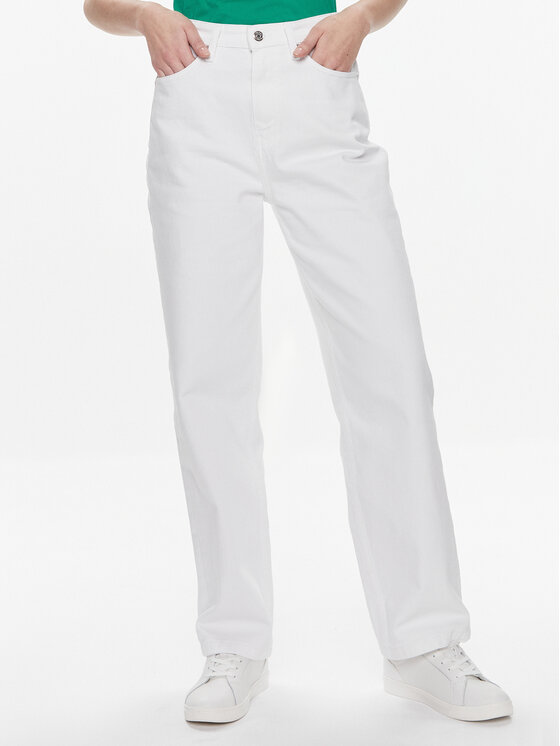 Tommy Hilfiger Jeansy WW0WW41319 Biały Straight Fit