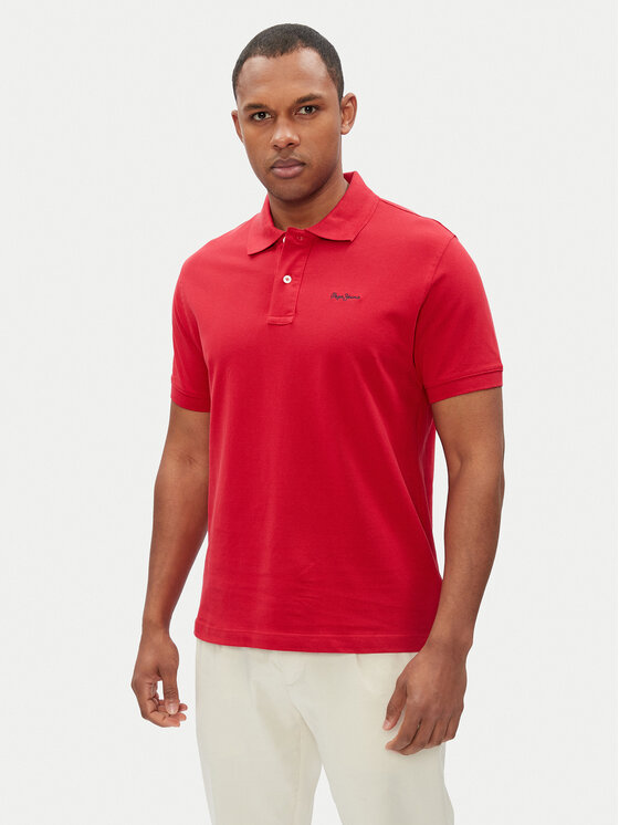Pepe Jeans Polo Essential PM542298 Czerwony Regular Fit