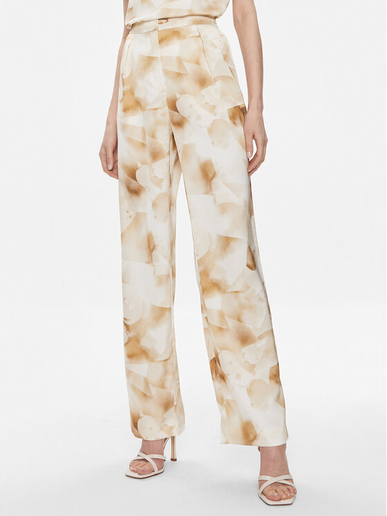 Calvin Klein Spodnie materiałowe K20K206884 Beżowy Regular Fit