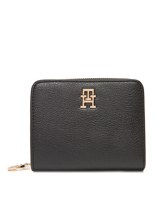 Tommy Hilfiger Mały Portfel Damski Th Distinct Med Za AW0AW17473 Czarny