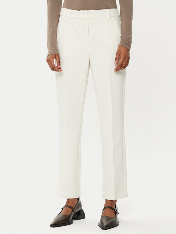Weekend Max Mara Chinosy Rana 2515131031 Écru Slim Fit