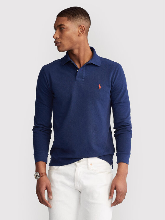 Polo Ralph Lauren Polo 710681126038 Granatowy Slim Fit