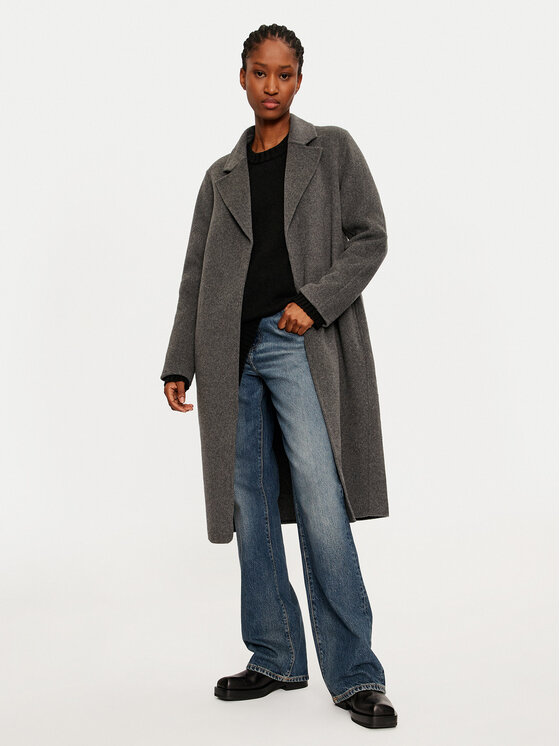 Vero Moda Płaszcz wełniany Ofelia 10315046 Szary Regular Fit