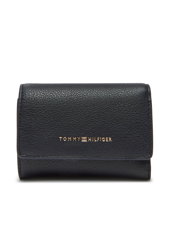 Tommy Hilfiger Mały Portfel Damski Th Logotape Trifold AW0AW17477 Granatowy