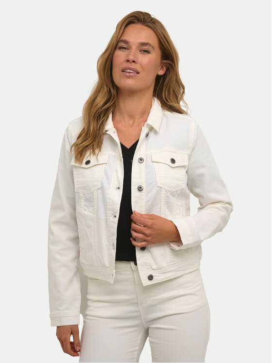 Kaffe Kurtka jeansowa Zelina 10506287 Écru Regular Fit