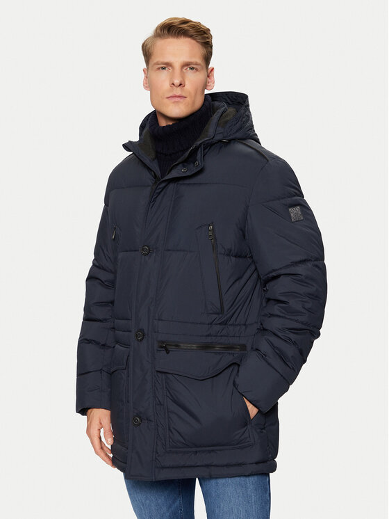 Bugatti Kurtka zimowa 670613 61044 Granatowy Regular Fit